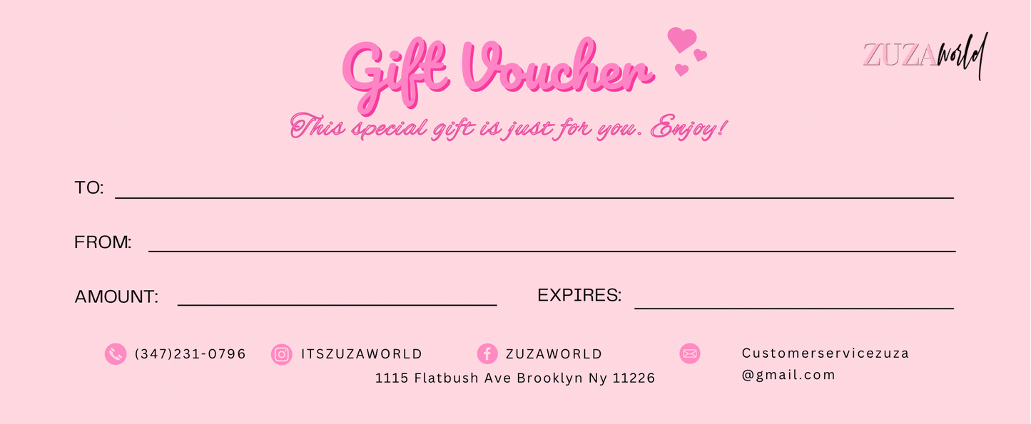 ZUZA MED SPA VOUCHER
